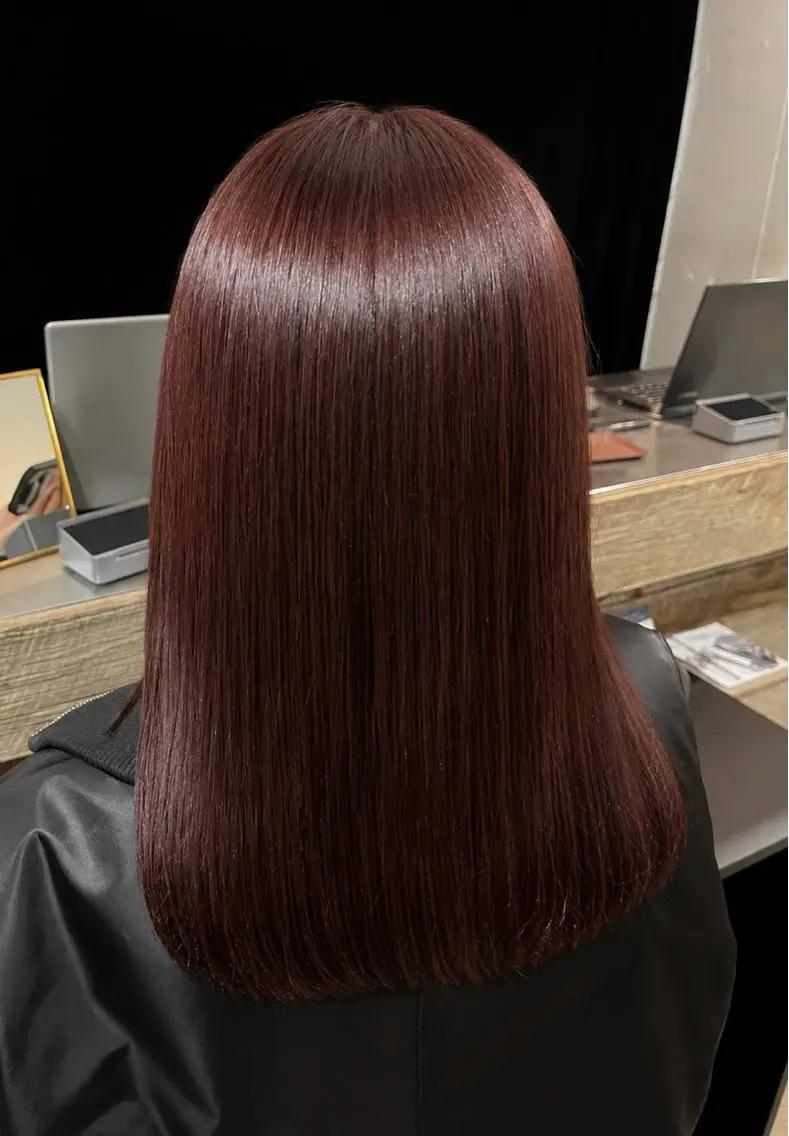 セミロング カラー ヘアカラー トリートメント 縮毛矯正 / 透明感カラー首藤大翔のヘアスタイル