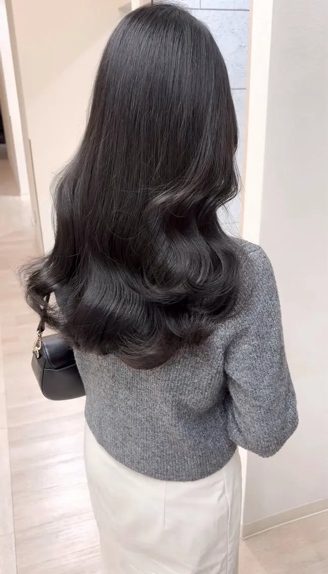 ロング ヘアカラー トリートメント 韓国モテhair🍑 momoのヘアスタイル