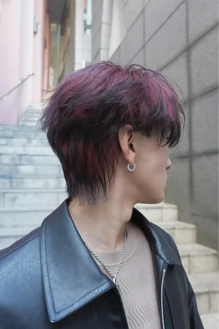 ミディアム カラー メンズ カット ヘアカラー 湖城 恵吾のヘアスタイル