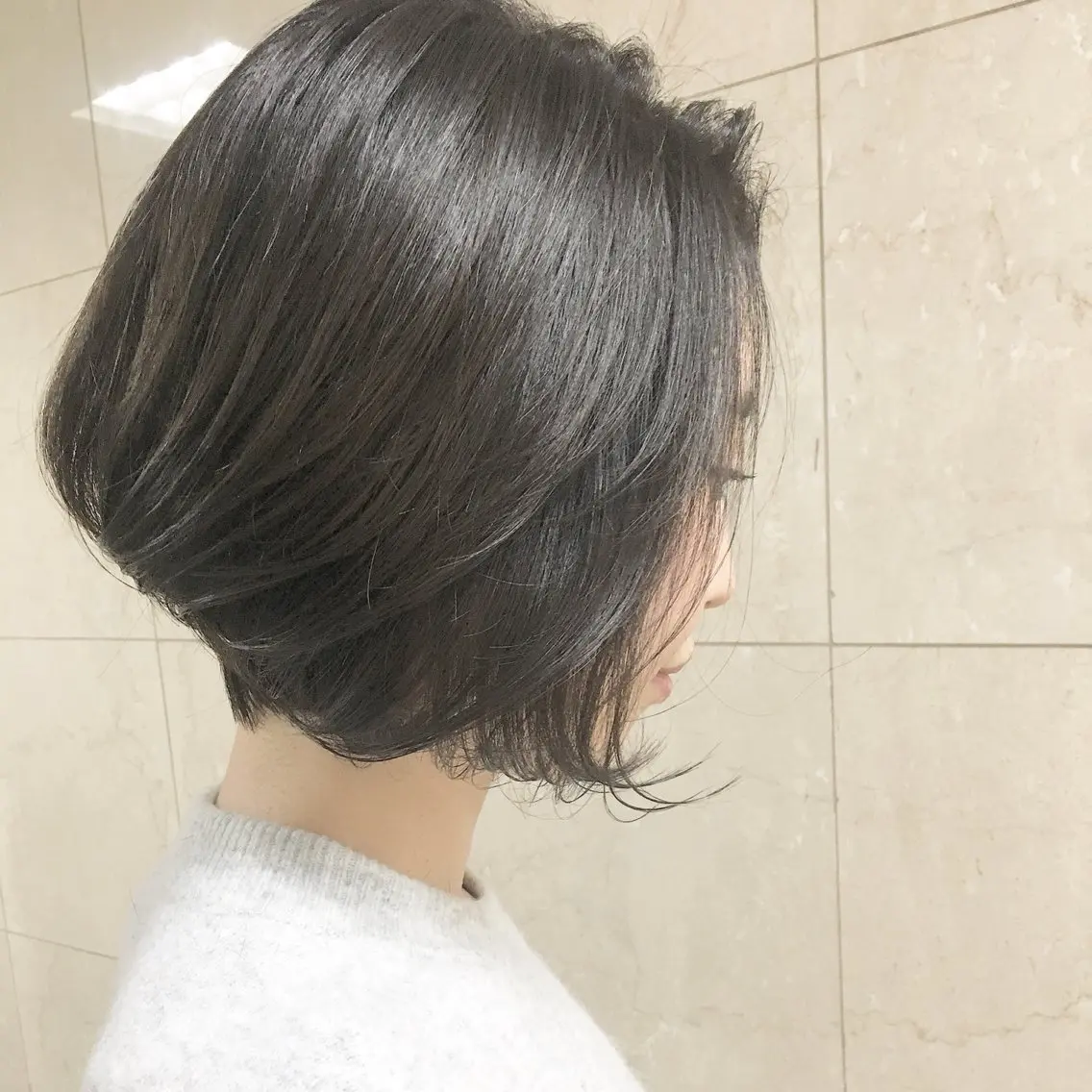ミディアム カラー 水野 恵里加のヘアスタイル