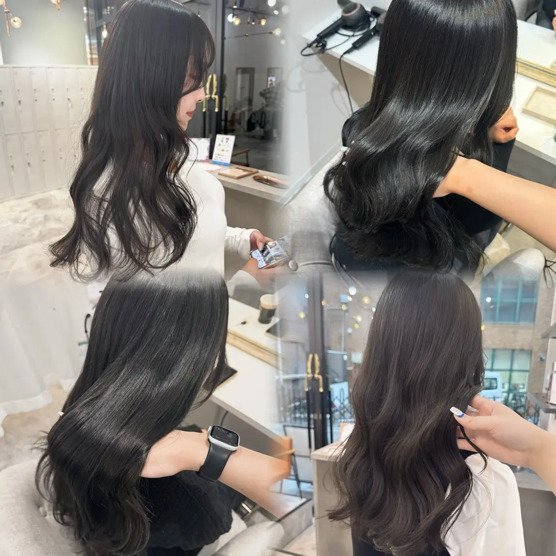 ロング カラー アッシュ アッシュブラウン ベージュカラー 黒髪 ブリーチ カット ヘアカラー トリートメント 赤み無し柔らかカラー 【梅田】madokaのヘアスタイル
