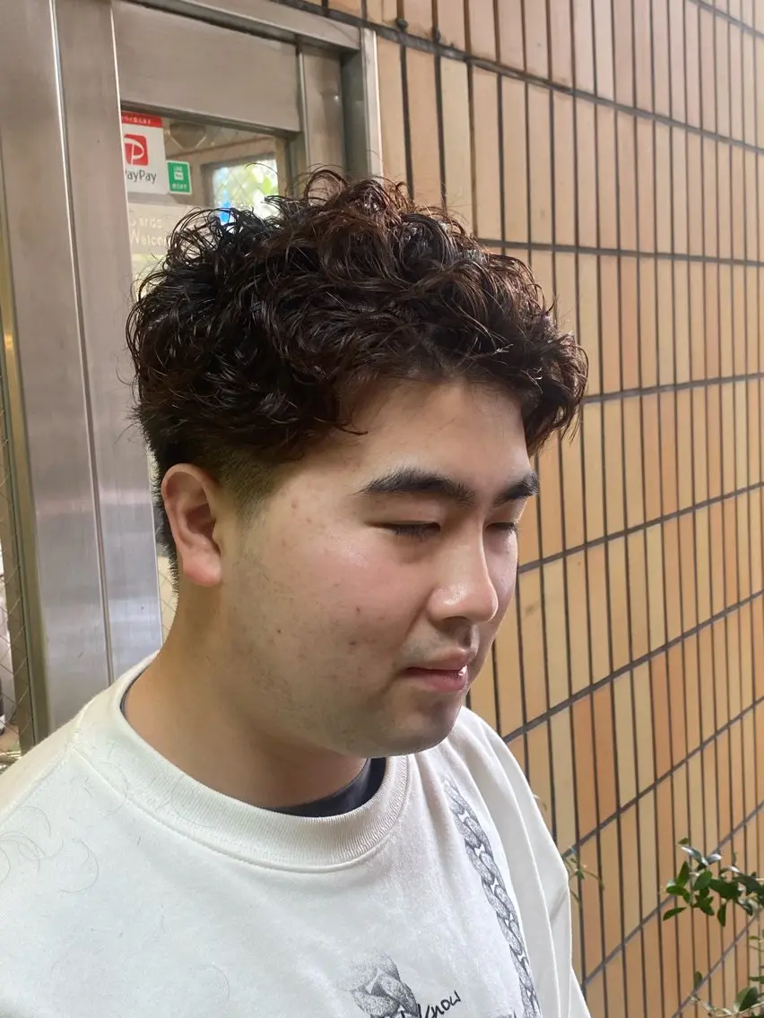 パーマ ヘアアレンジ メンズ カット パーマ 20代〜40代 大塚🌱松原大将のヘアスタイル