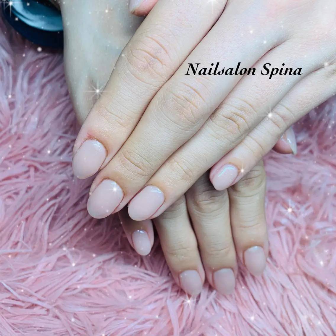 ネイル アートネイル ジェルネイル ワンカラーネイル ピンク ピンクベージュ Nail&Eye Spina 琴美のマツエク・マツパデザイン