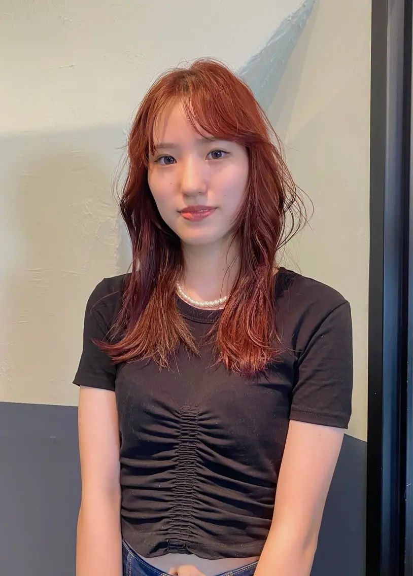 セミロング カラー 今出 りょうやのヘアスタイル