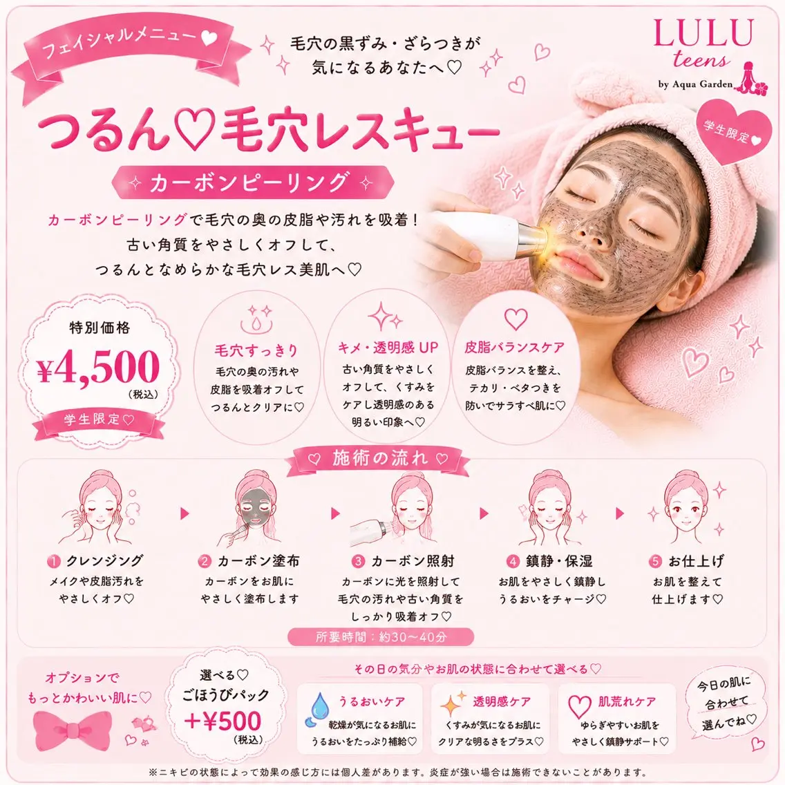 【LULU🎀フェイシャル】✨つるん♡毛穴レスキューの写真