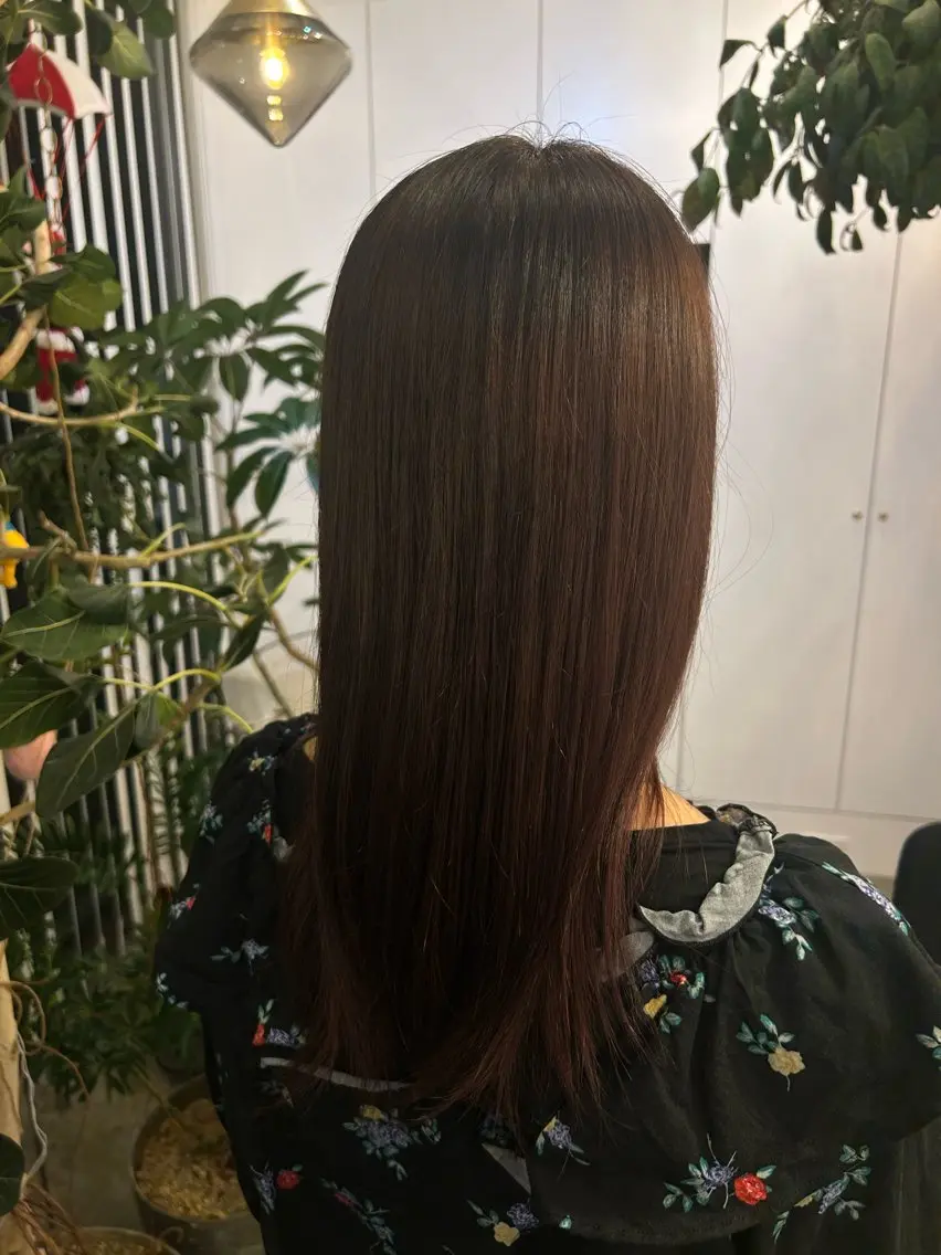 ロング 💐赤系カラー/ レイヤーりゅーき💐のヘアスタイル
