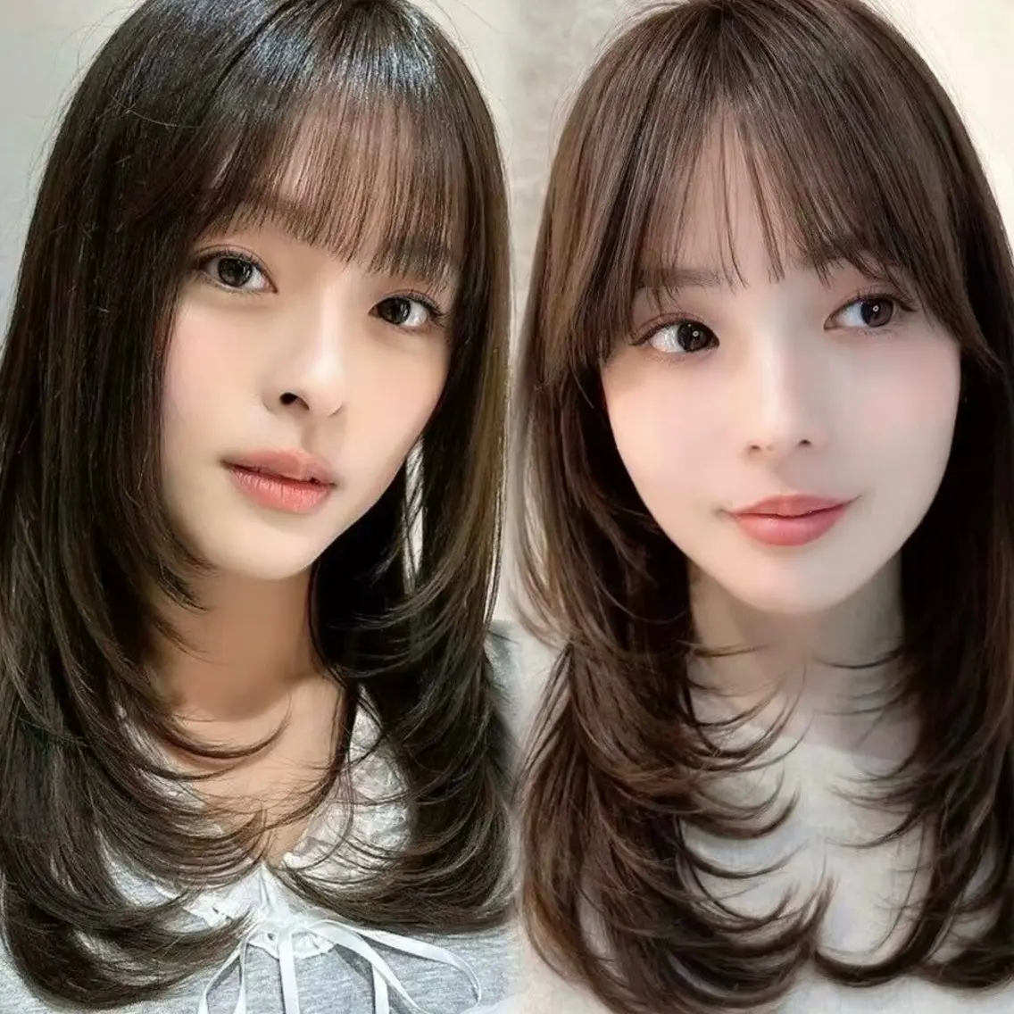 セミロング ヘアカラー 艶髪🐈‍⬛カラー ❤︎縮毛/ Yuraのヘアスタイル