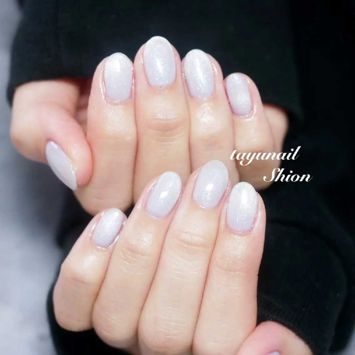ネイル ジェルネイル キラキラネイル ワンカラーネイル パラジェル 冬ネイル ネイルサロン 【たゆnail】のネイルデザイン