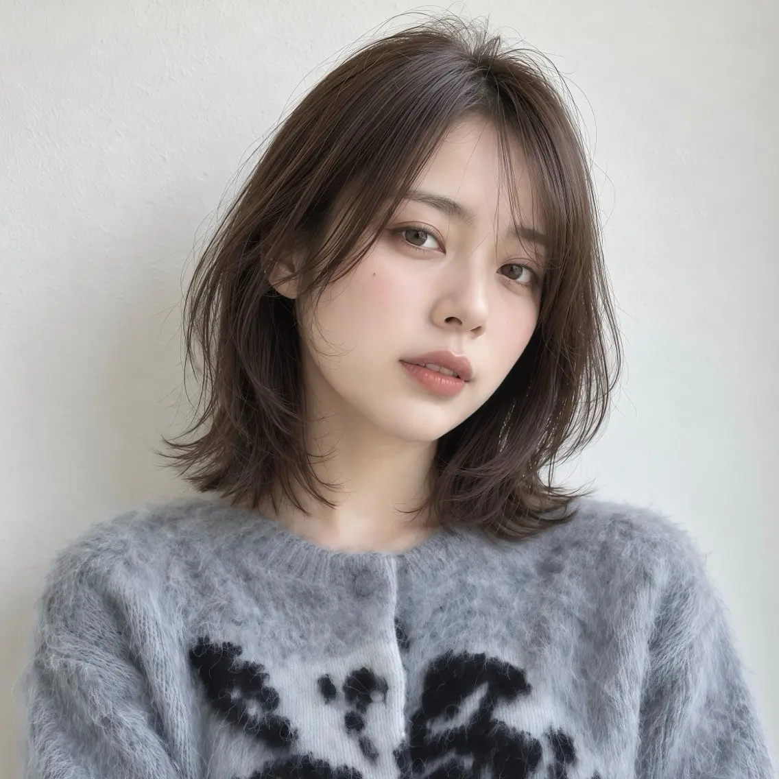ミディアム カラー ミディアムレイヤー 透明感カラー グレージュ 伸ばしかけ レイヤーカット パーソナルカラー診断 骨格診断 銀座/モテ🤍垢抜け レイヤー/ナナコのその他イメージ