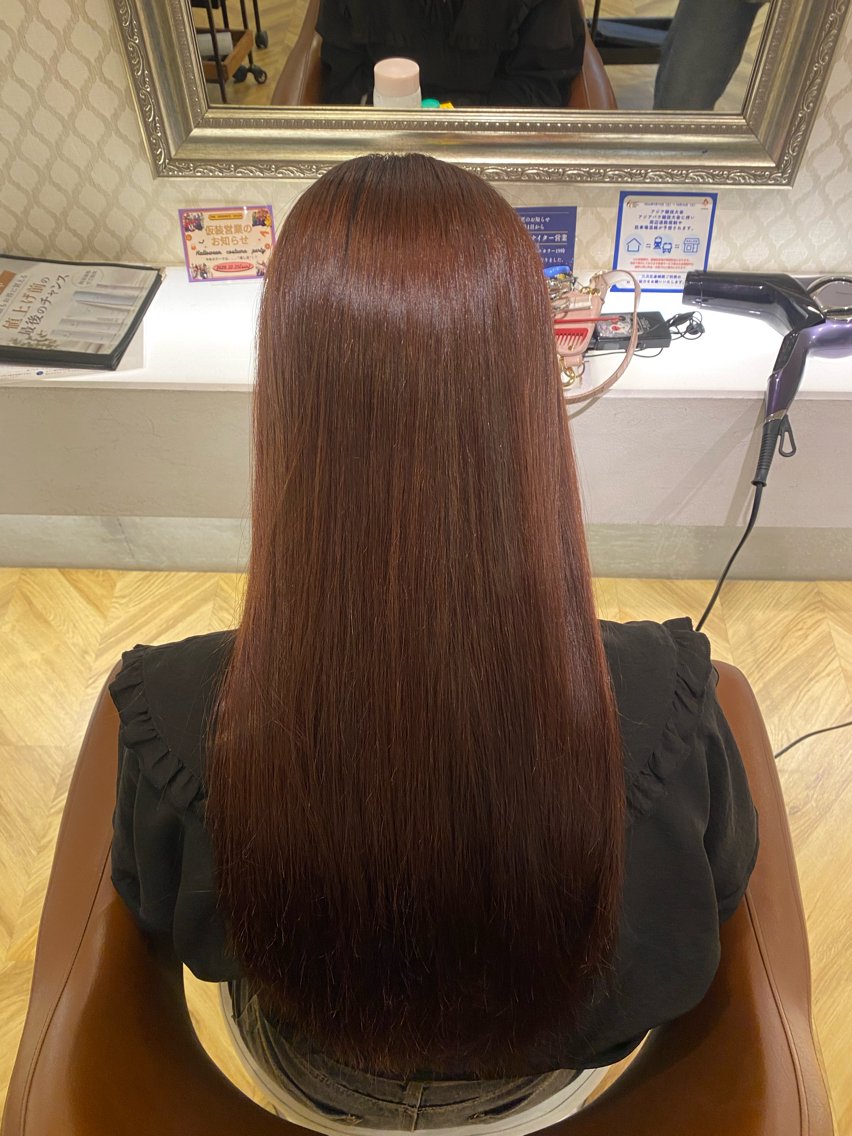 ロング パーマ ストレートパーマ 児玉 楓凜のヘアスタイル