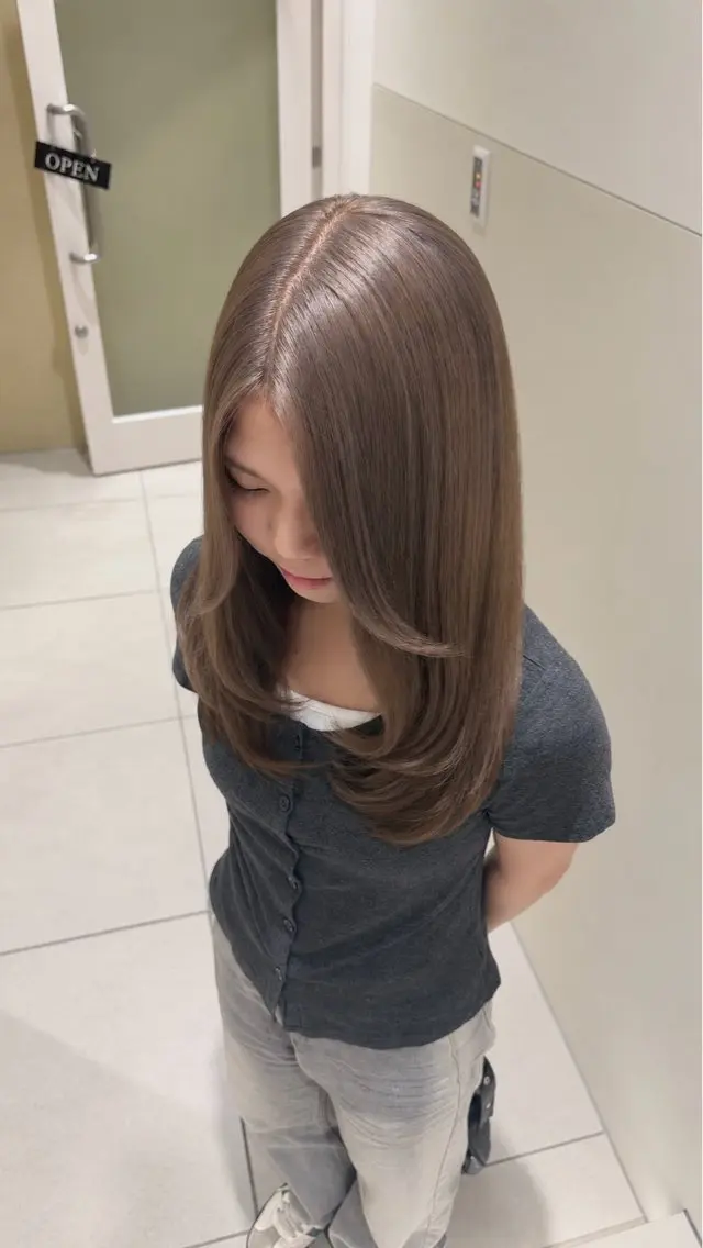 ロング カラー ヘアカラー トリートメント 茉桜 ブリーチ /天神美容室☆꙳✧˖のヘアスタイル