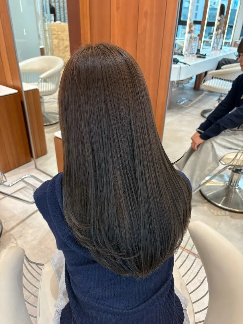 ロング カラー カット ヘアカラー トリートメント 透明感カラー 渋谷美容師みひろのヘアスタイル