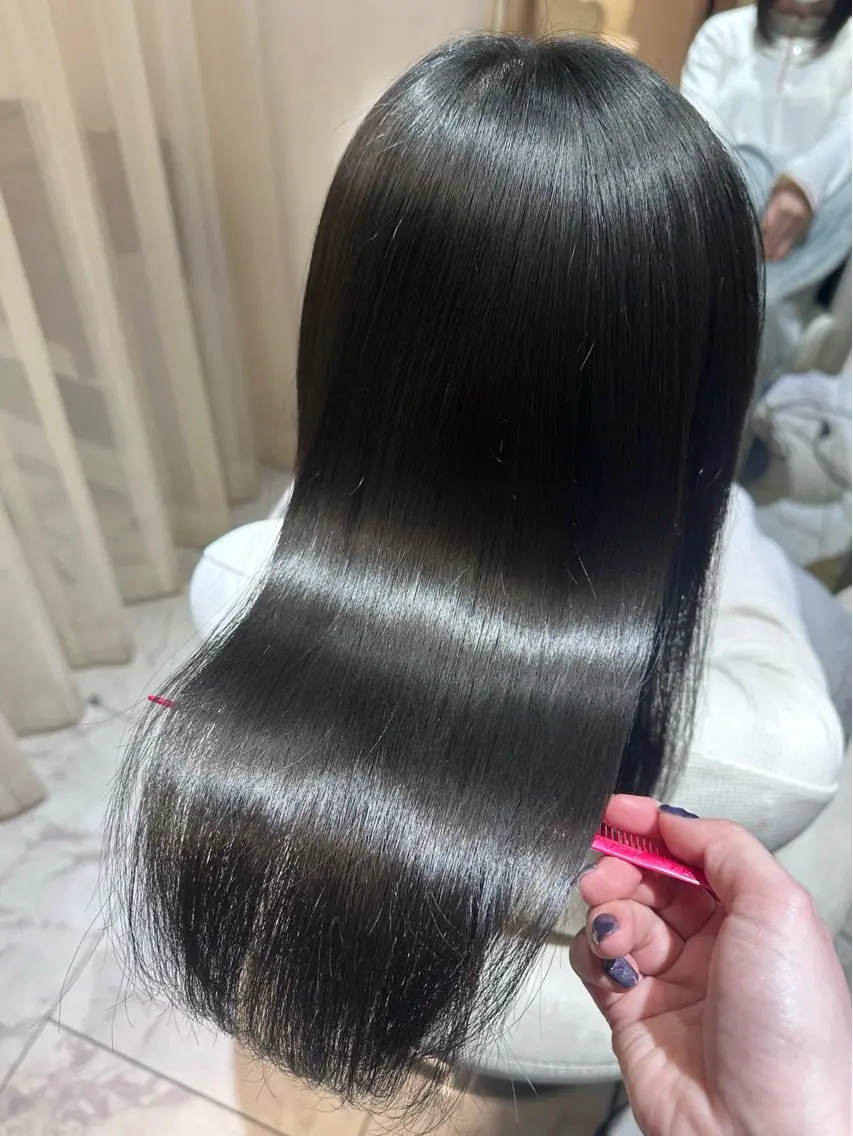 セミロング カラー 髪質改善 トリートメント カット トリートメント ヘッドスパ 髪質改善・艶髪カラー 🌷miku🌷のヘアスタイル