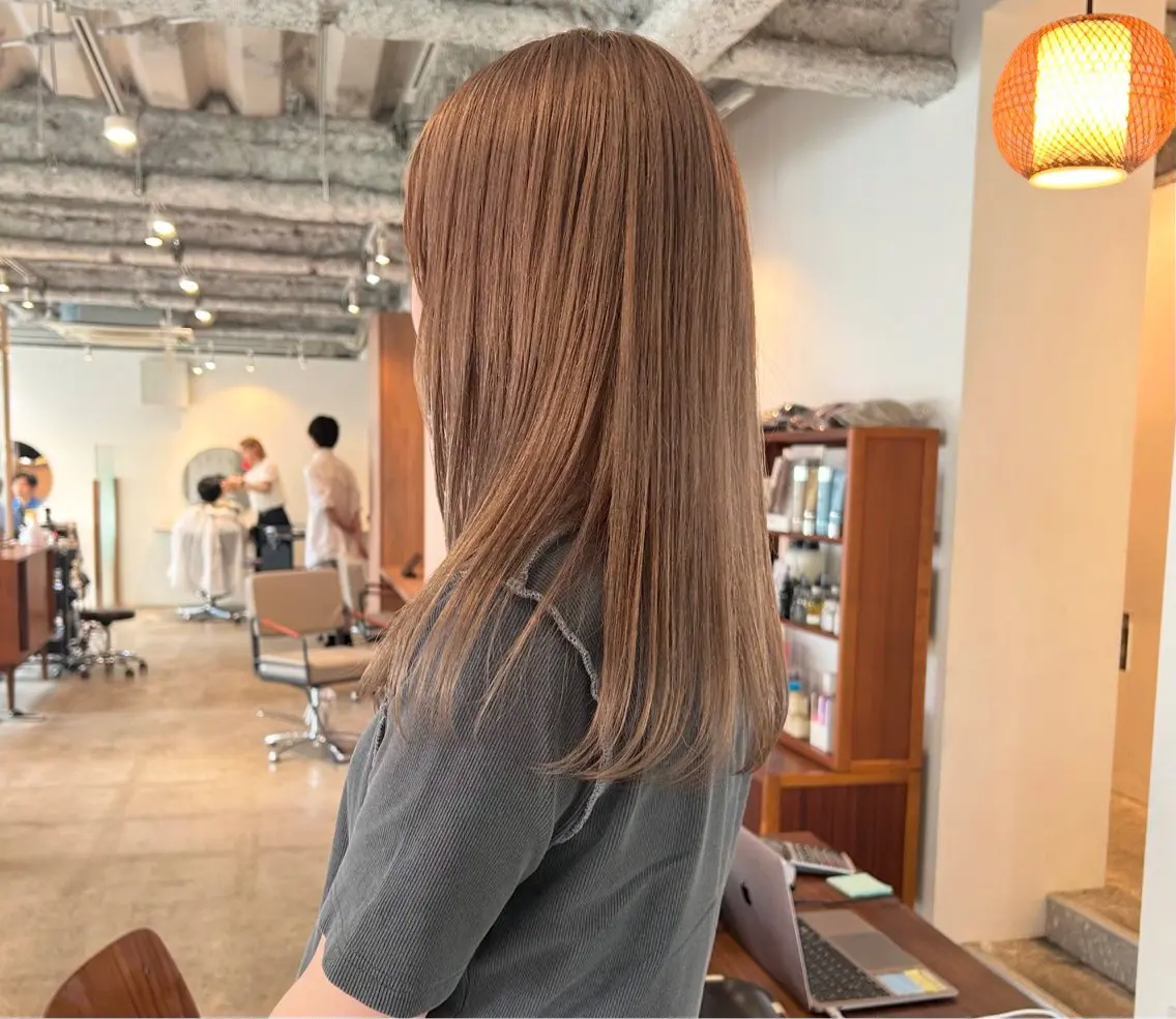 ロング カラー ヘアアレンジ ベージュカラー ホワイトベージュ 🎀suzuna 透明感colorのヘアスタイル