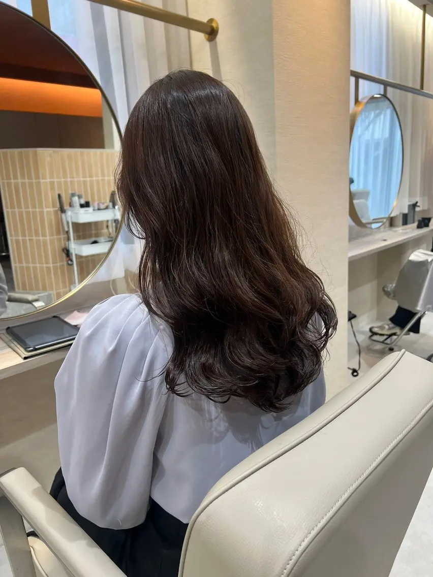 ロング カット パーマ フジサキ ケンのヘアスタイル