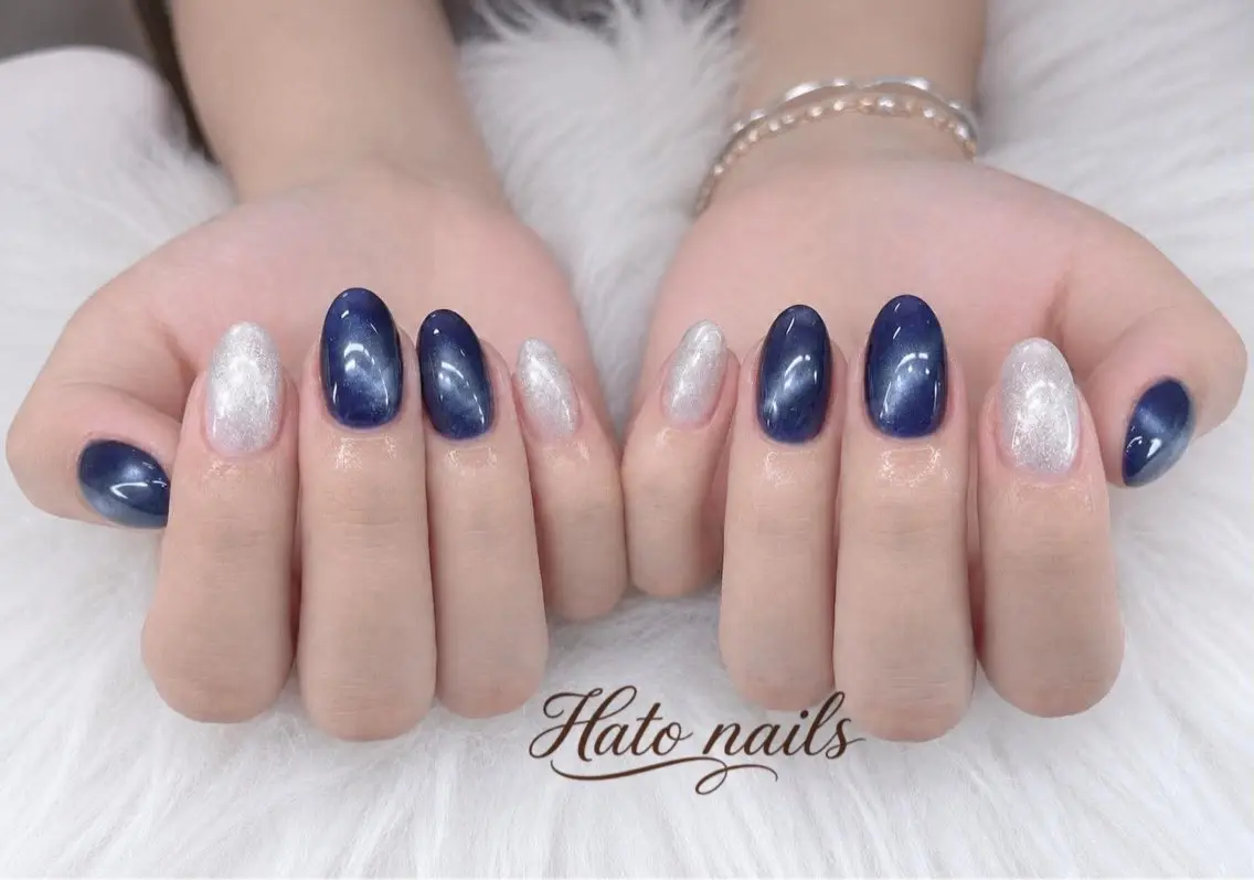 ネイル ジェルネイル キラキラネイル 韓国ネイル マグネットネイル 持ち込み ハンドネイル Hato Nailsのネイルデザイン