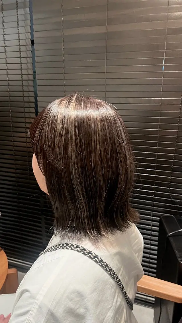 ミディアム カラー 田中 美月のヘアスタイル
