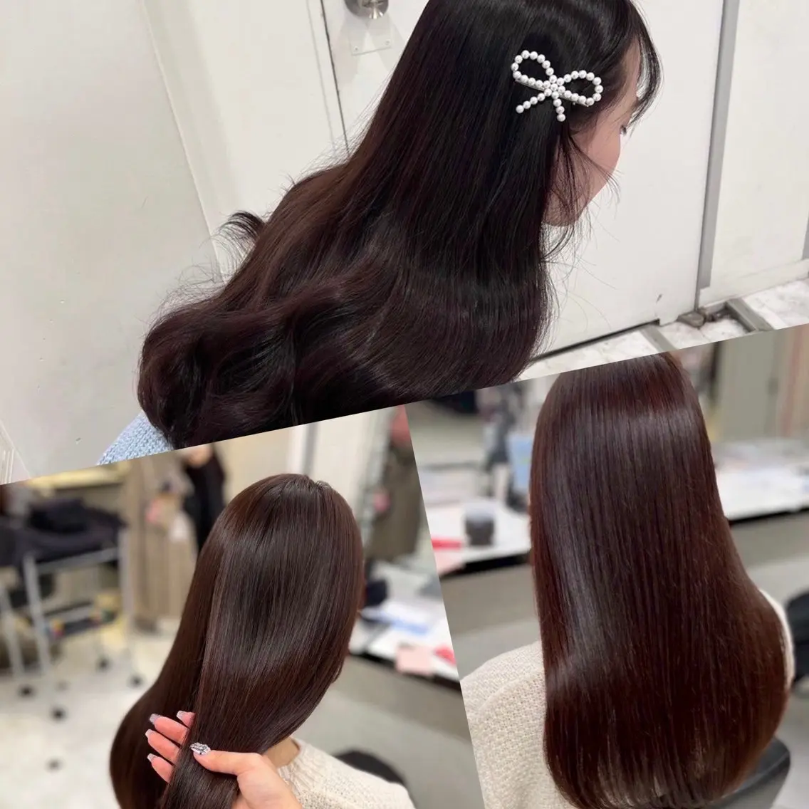 ロング カラー ヘアカラー トリートメント 🤍髪質改善/縮毛矯 正/ボブ🤍のヘアスタイル