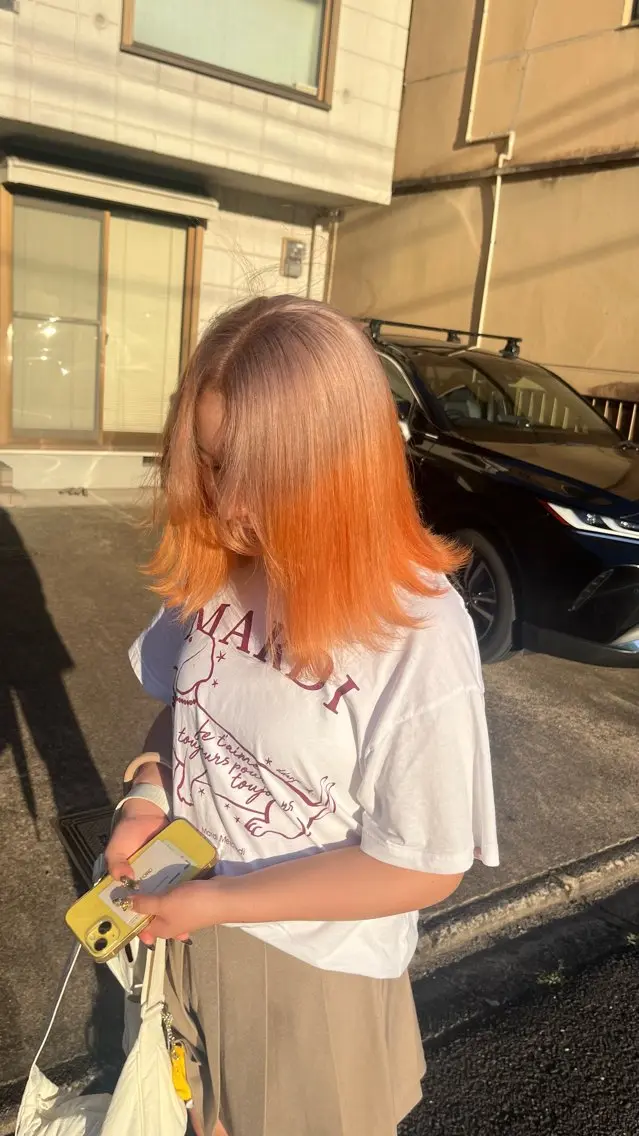 ミディアム カラー カット ヘアカラー トリートメント s.sweet NACHIKAのヘアスタイル