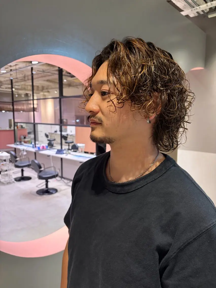 パーマ メンズ パーマ スズキ コタロウのヘアスタイル