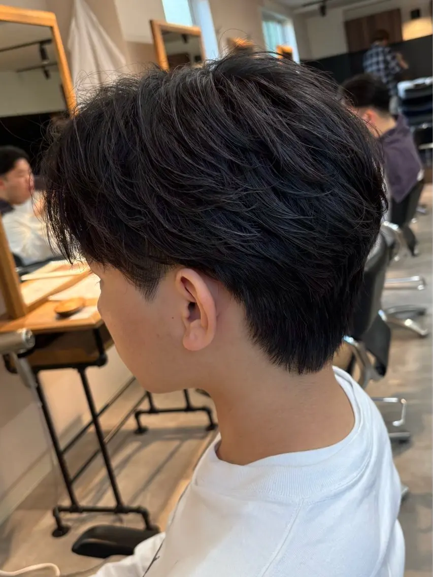 パーマ メンズ フェザーパーマ メンズパーマ ニュアンスパーマ 保立フェザーパーマ 大人メンズヘア船橋駅のヘアスタイル