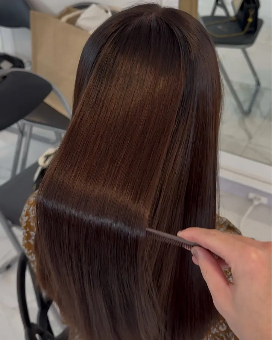 ロング りきと🦋河原町 縮毛矯正/艶カラーのヘアスタイル