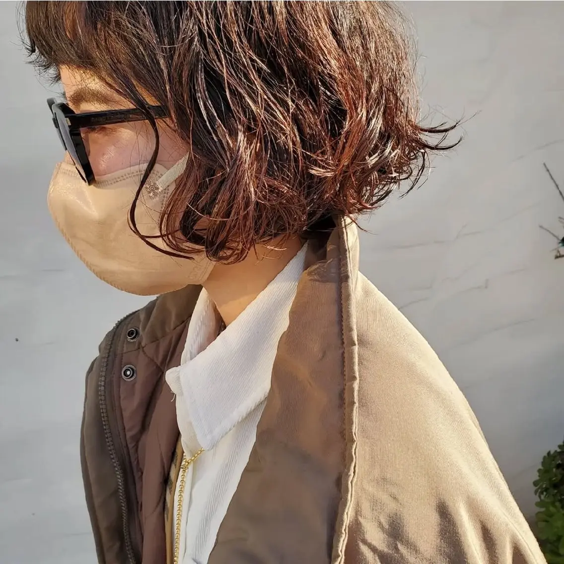 パーマ カット パーマ トリートメント 谷 結奈のヘアスタイル