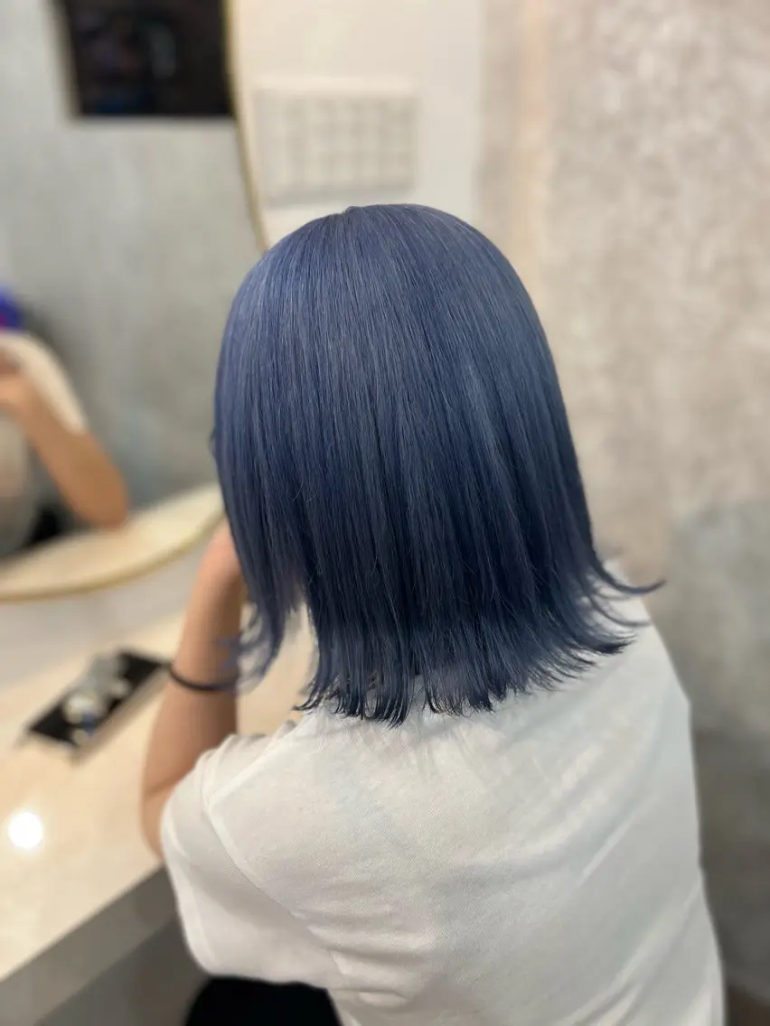 ミディアム ヘアカラー 💓Yuri💓 ハイトーン/デザインのヘアスタイル