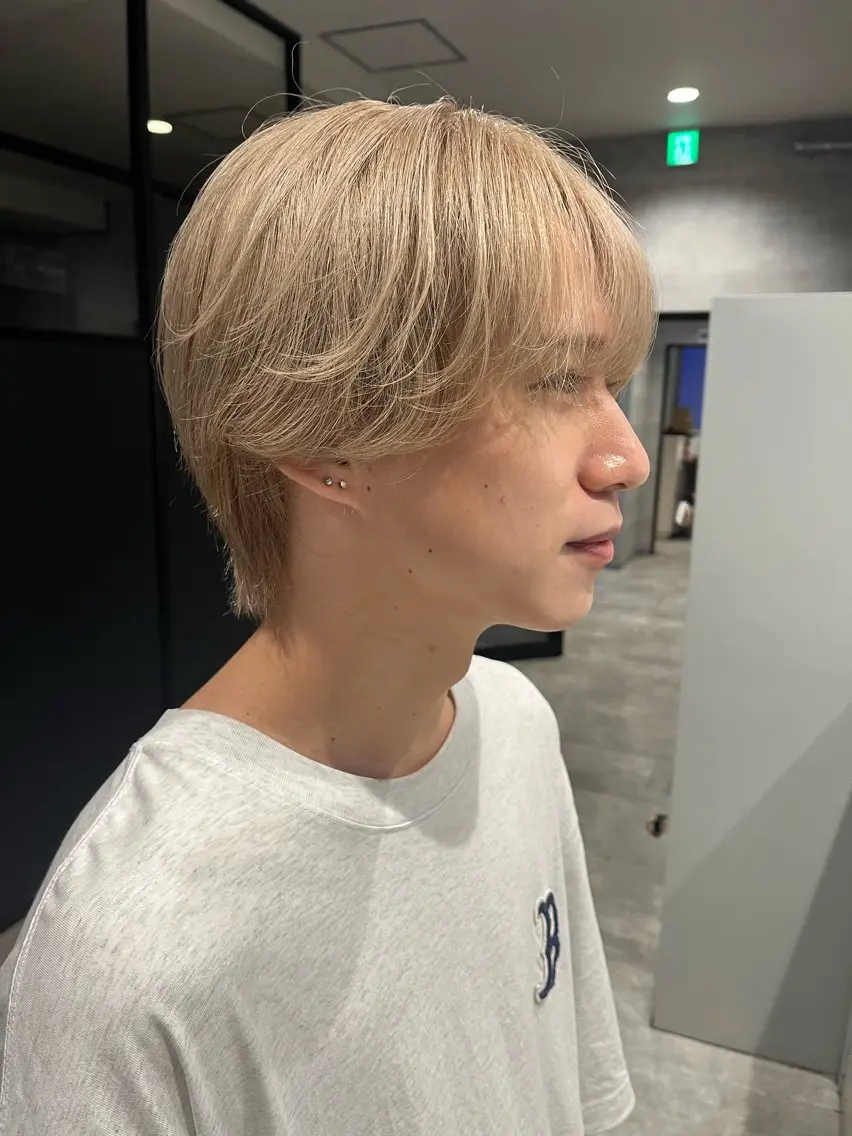 カラー メンズ ヘアカラー 青木 奏楽のヘアスタイル