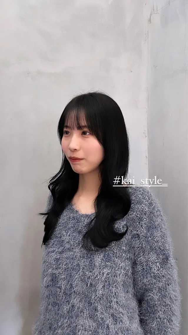 ロング カット ヘアカラー トリートメント 𝙆𝙖𝙞🎀🩶 レイヤー/縮毛矯正のヘアスタイル