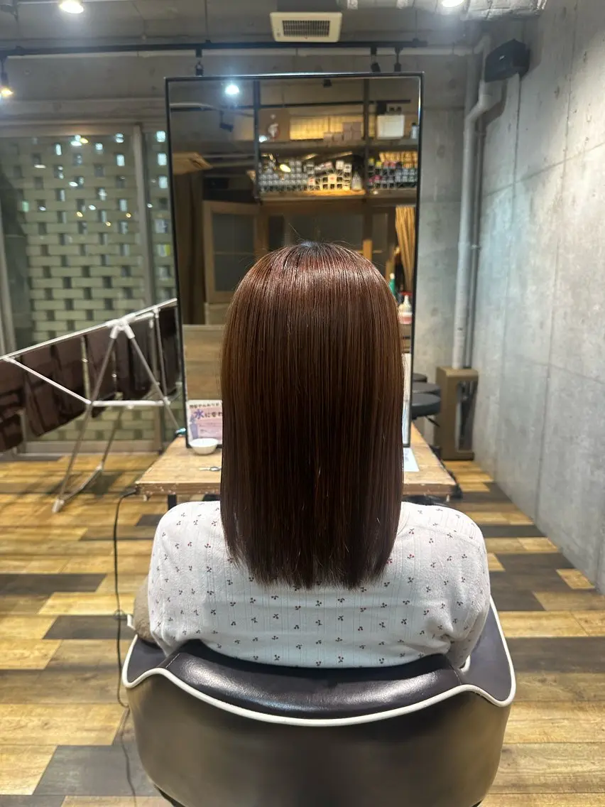 セミロング 縮毛矯正 flannel 優介のヘアスタイル