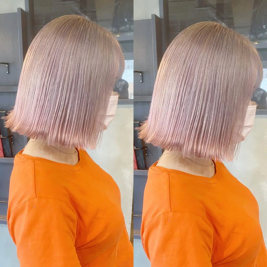 ミディアム カラー カット ヘアカラー トリートメント yoriダブルカラー 代表すがわらのヘアスタイル