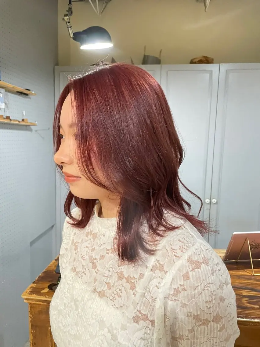 ミディアム カラー カット ヘアカラー トリートメント 🤩噂のMr.髪ポジ ティブ®️yu🤩のヘアスタイル