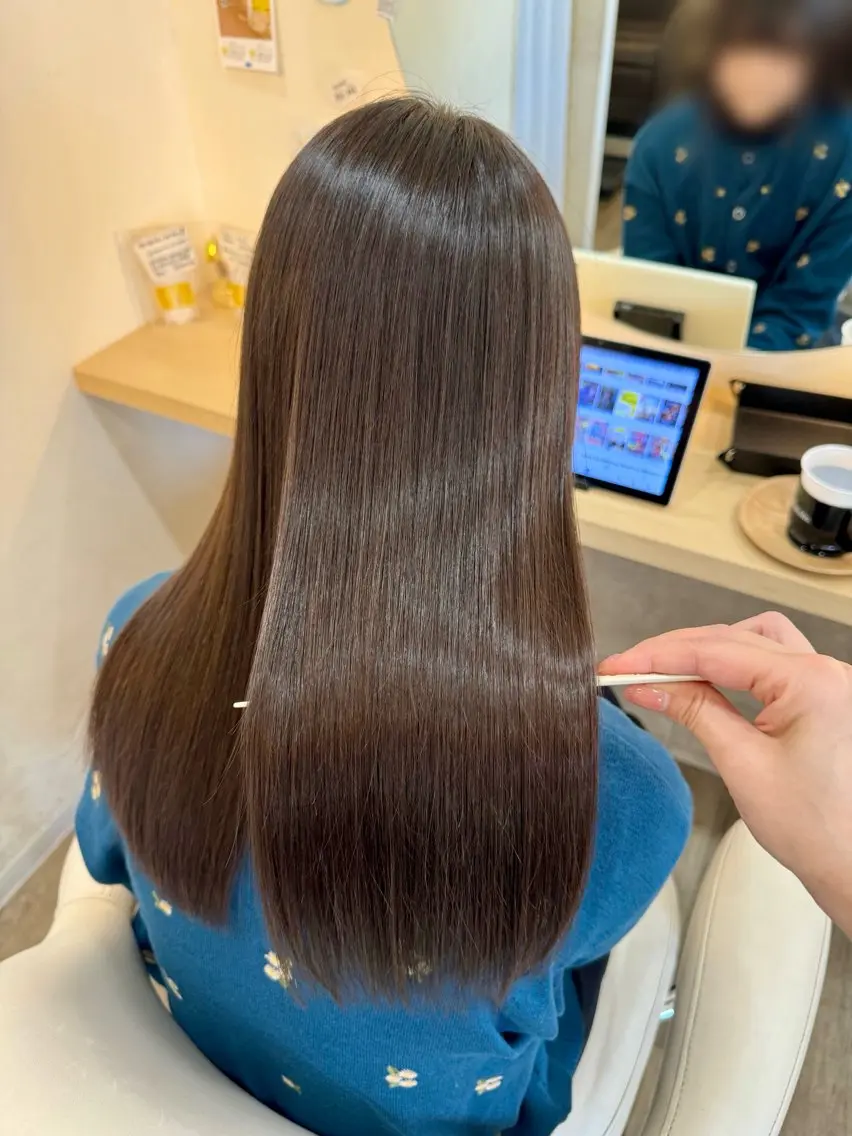 ロング カット 縮毛矯正 中川 真帆のヘアスタイル
