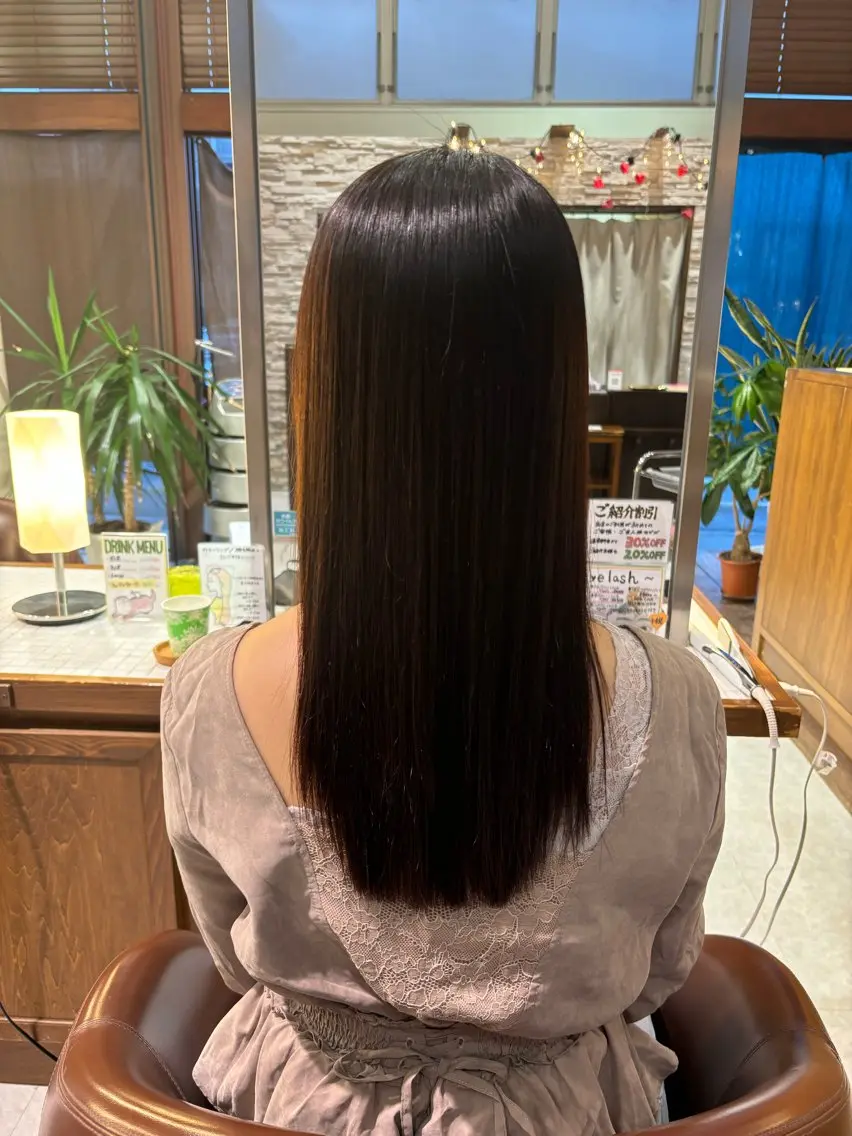 ロング 縮毛矯正 ☾·̩͙⋆ しおり🫧 ͛.*のヘアスタイル