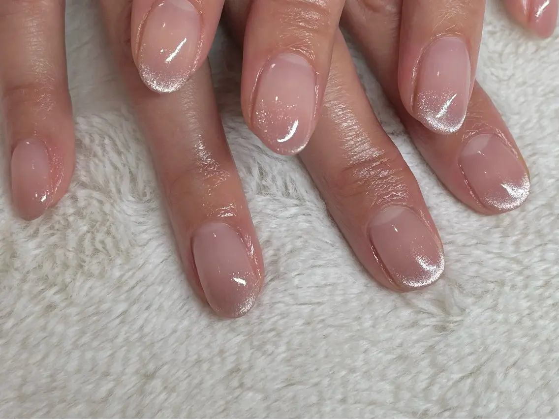 ネイル フレンチネイル マグネットネイル マグネットフレンチ riri-nail Rie Endoのネイルデザイン