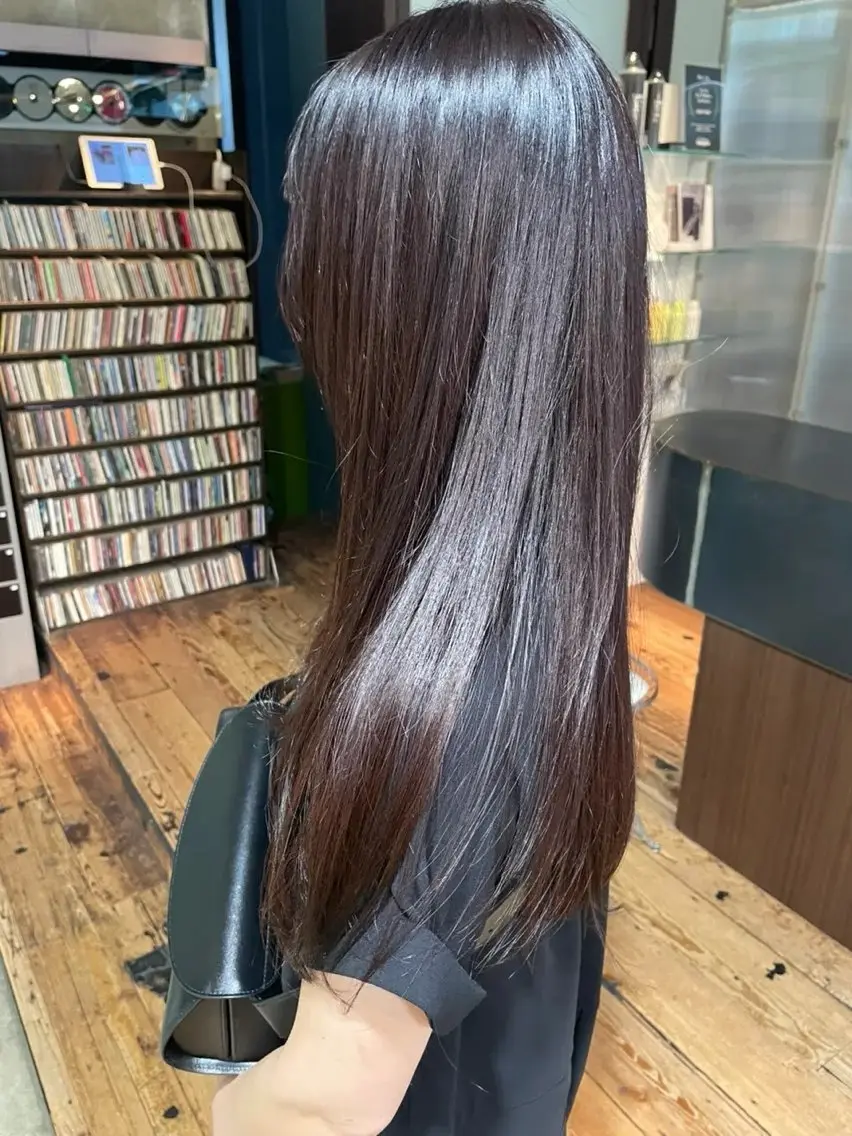 ロング カラー トリートメント カット ヘアカラー トリートメント 🪿透明感/艶カラー ﾜﾀﾅﾍﾞｱｵｲのヘアスタイル