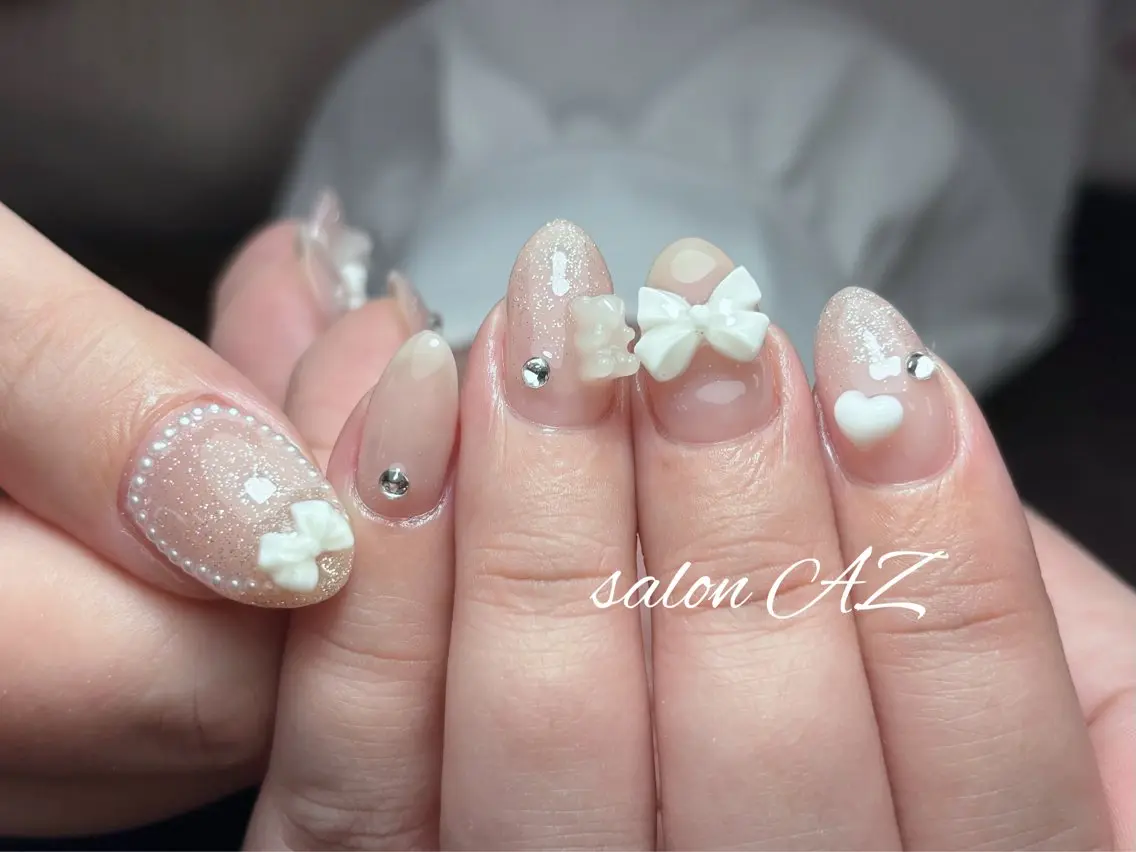 ネイル アートネイル フットネイル フレンチネイル マグネットネイル 持ち込み ハンドネイル salon AZのネイルデザイン