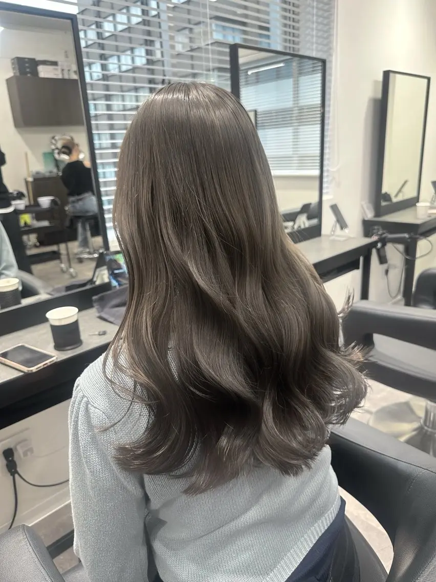 カラー ヘアカラー トリートメント ブリーチ縮毛矯正加藤 韓国ヘア🫧のヘアスタイル