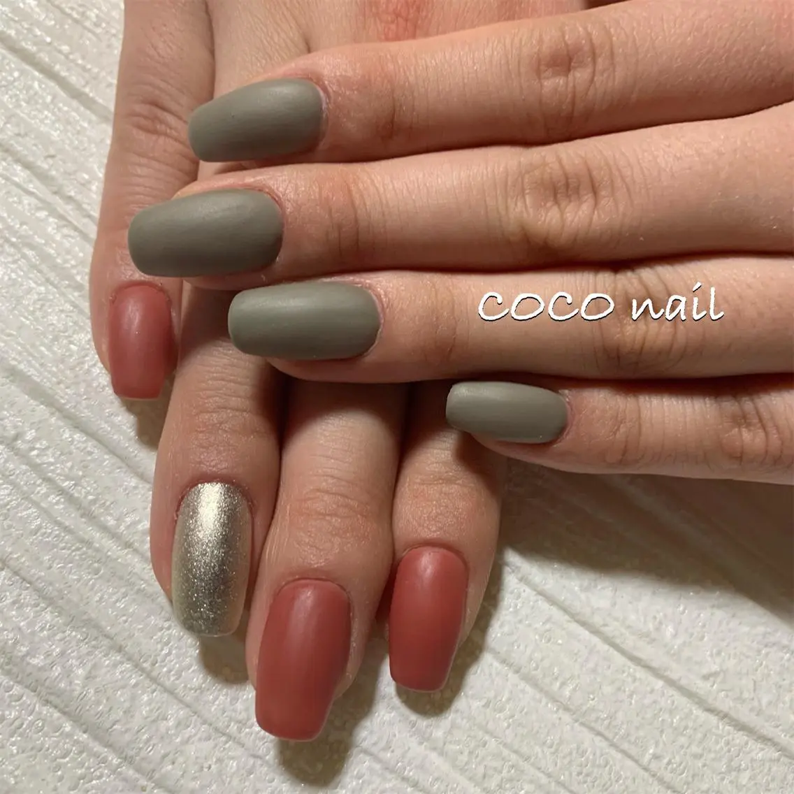 ネイル マットネイル ハンドネイル COCO nailのネイルデザイン