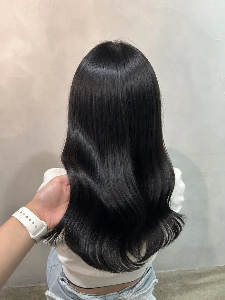 ロング カラー 黒髪 透明感カラー カット ヘアカラー トリートメント 渋谷/トレンドヘア 🦋🤍ふうかのヘアスタイル