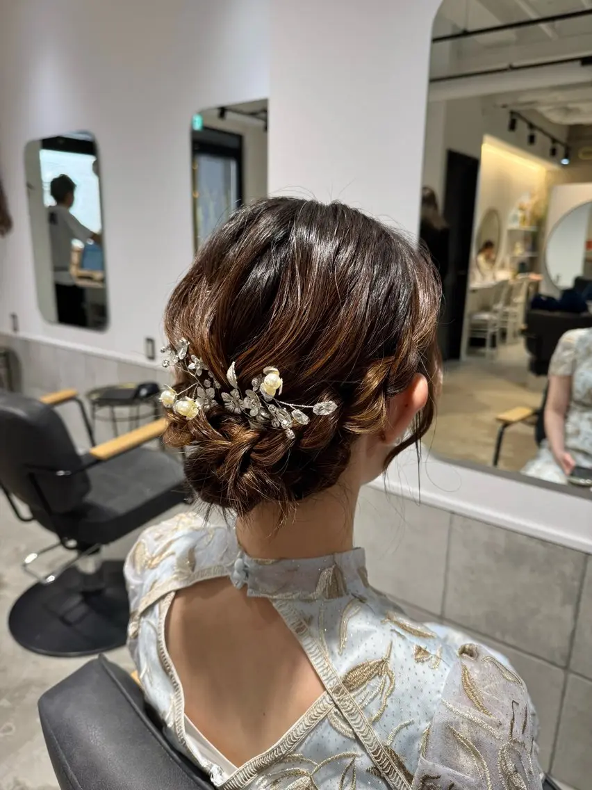 ヘアアレンジ ヘアセット 𝐇𝐢𝐧𝐚 ⟡.·のヘアスタイル