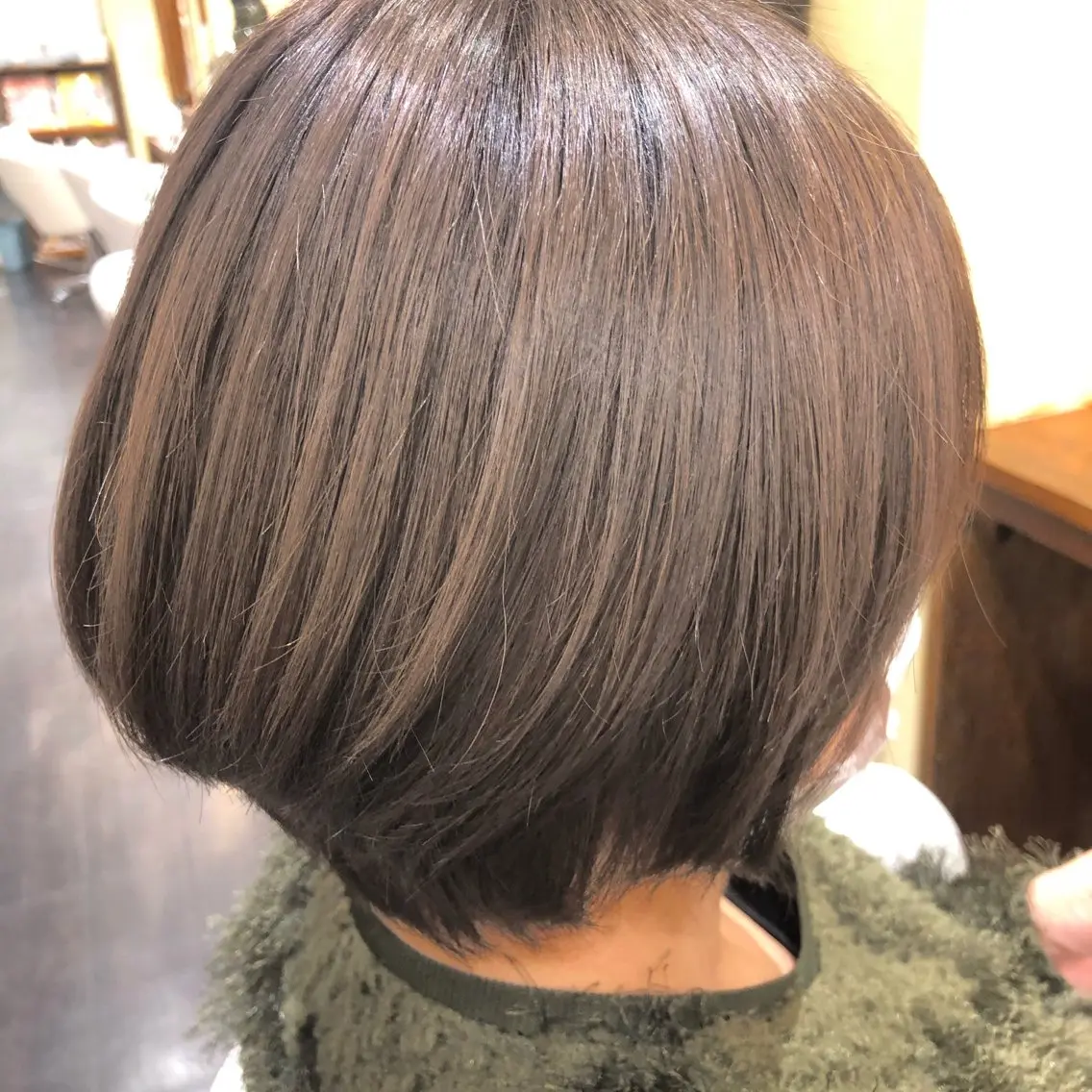 ショート カラー 曲がる縮毛矯正 バレイヤージュ森田のヘアスタイル