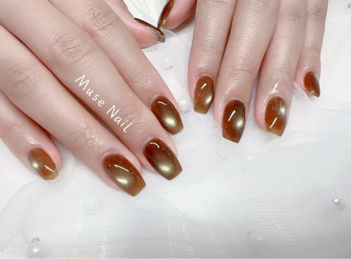 ネイル マグネットネイル マグネットワンカラー ワンカラーネイル ハンドネイル muse nailのネイルデザイン