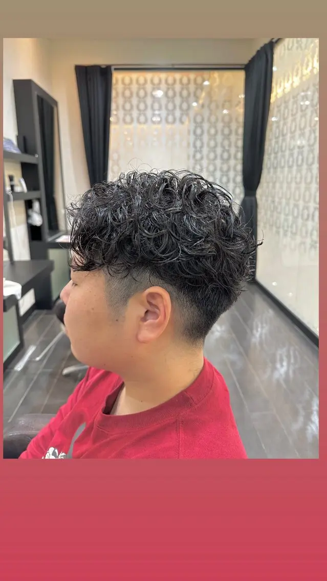パーマ ナチュラルヘア 神田一瑳のヘアスタイル