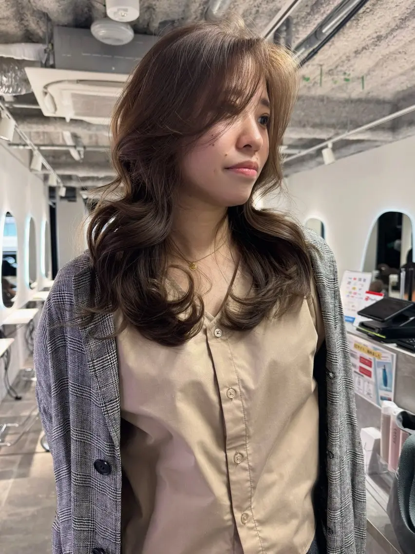ロング カット ヘアカラー トリートメント 新宿/髪質改善/ レイヤー/サカキのヘアスタイル