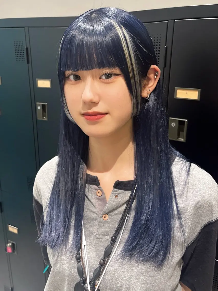 ロング カラー ブリーチ ダブルカラー イルミナカラー ブリーチなしカラー ボブ カット ヘアカラー トリートメント LUCK 本厚木店のヘアスタイル