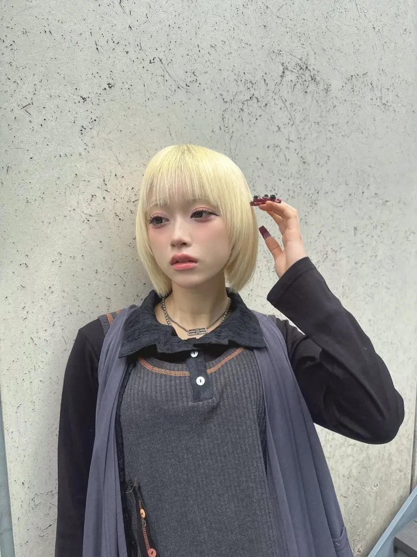 ショート カラー ショートボブ ブロンド 透明感カラー ハイトーンカラー ボブ カット ヘアカラー 💎透明感カラー特化 💎TAISEIのヘアスタイル