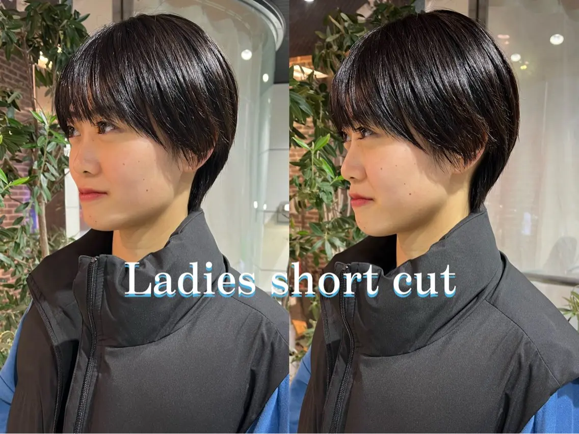 ショート ショートボブ ハンサムショート 丸みショート ボブ くびれヘア カットパーマ 🌀あさみのヘアスタイル