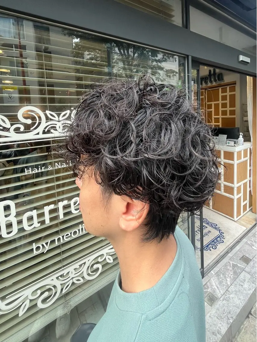 パーマ メンズ カット パーマ ヤシロケンタ メンズ特化のヘアスタイル